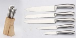 5pcs kitchen knife set with block