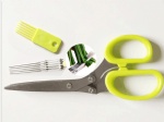 Multi-functional Kitchen Scallion Scissors cutting herb 5 Layers