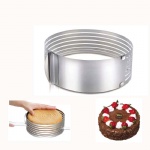 Stainless Steel Cake Slicing Ring Cake Mold Adjustable Size